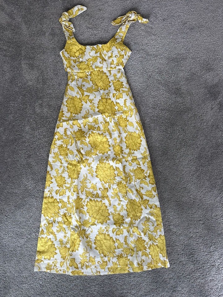 Zimmermann Postcard Midi Linen Dress Sz 0 eBay