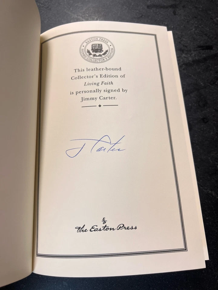Jimmy Carter Living Faith Signed Edition & Sources Of Strength Easton Press - Imagem 3 de 4