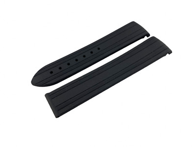 20mm Black Rubber/Silicone Strap Band fit OMEGA watch Buckle/Clasp + Tool/pins