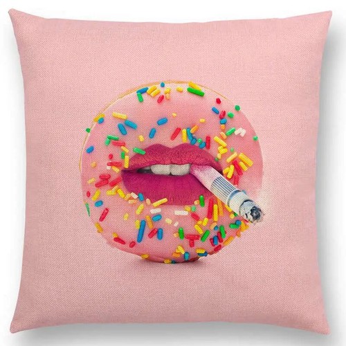 Pink Dream Cushion Cover Colorful Fantasy Sexy Color Party Pigment World Lips - Picture 36 of 49