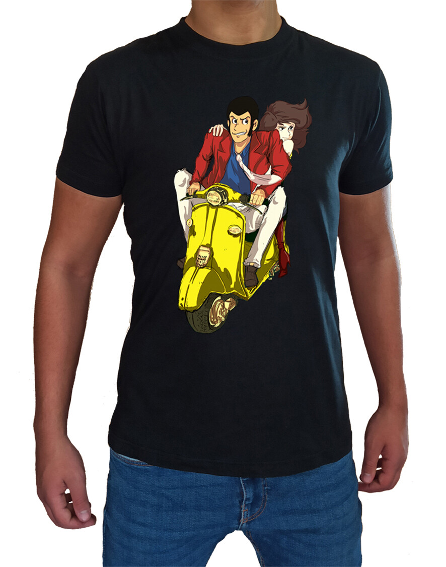 Albator Captain Harlock Logo T-Shirt - 100% Cotton Tee, Royal Blue, Large (Unofficial Fan Apparel) - View #4
