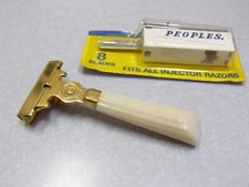 Vintage Eversharp Schick Deluxe Injector Safety Razor  1946 - 53 CLEAN