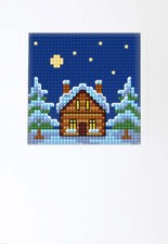 Orchidea Complete counted cross stitch kit - greetings card Winter Night 6321