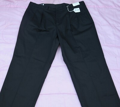 HENRY SEGAL BLACK Pants For MEN SIZE - W50 X L35- UN-HEMMED. TAG NO. Z64