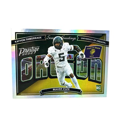 Kayvon Thibodeaux RC #SG-18 Oregon Ducks 2022 Panini Prestige Seasons Greetings