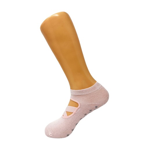 Non-Slip Grip Yoga Pilates Socks with Straps Studio Socks 3 Pairs - Picture 23 of 32
