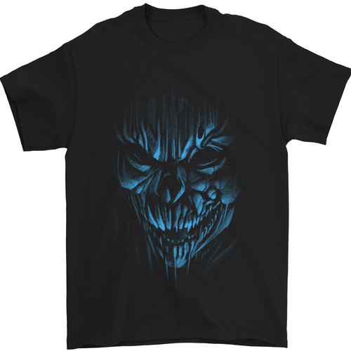 T-shirt Uomo Solmn Vow Spiral Direct, Teschio Tatuaggio Diavolo, Cotone, Maniche Corte