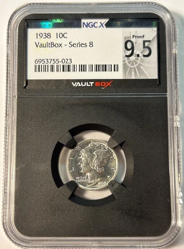 1938 Proof Mercury dime NGC PR65 - VaultBox Series 8 NGCx 9.5