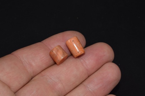UNDYED Antique BEAD CORAL VTG Mediterranean NATURAL TIBET Buddhist Mala medical - Picture 4 of 20
