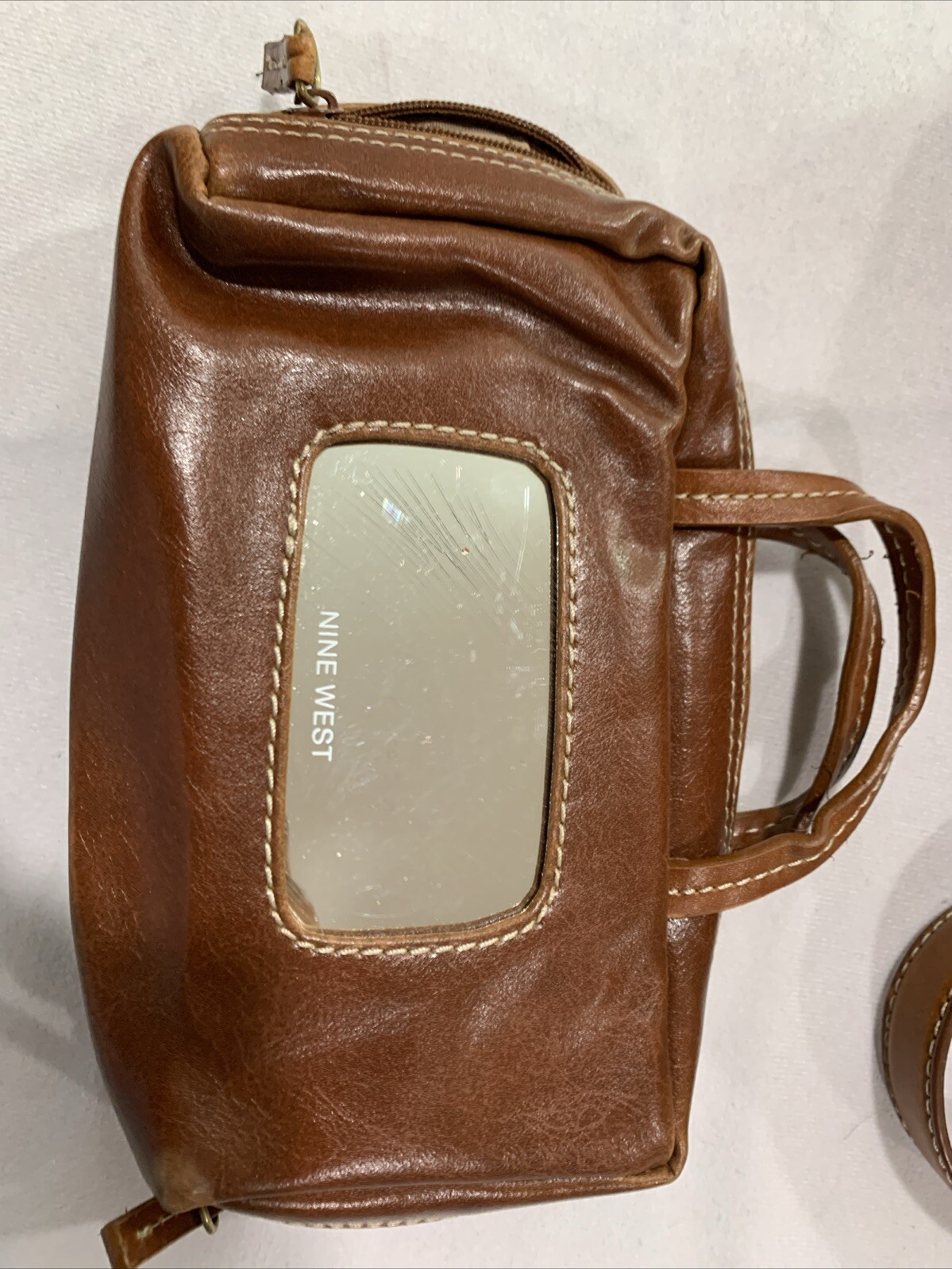 Nine West Womens Solid Colored Leather Handbag - image 6