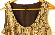 Women's MNG by Mango Tan Leopard Print Sleeveless Mini Dress Size 8