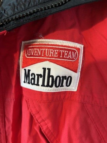 Marlboro Adventure Team Jacke Herren XL rot Parka Nylon Windbreaker Vintage - Bild 3 von 8