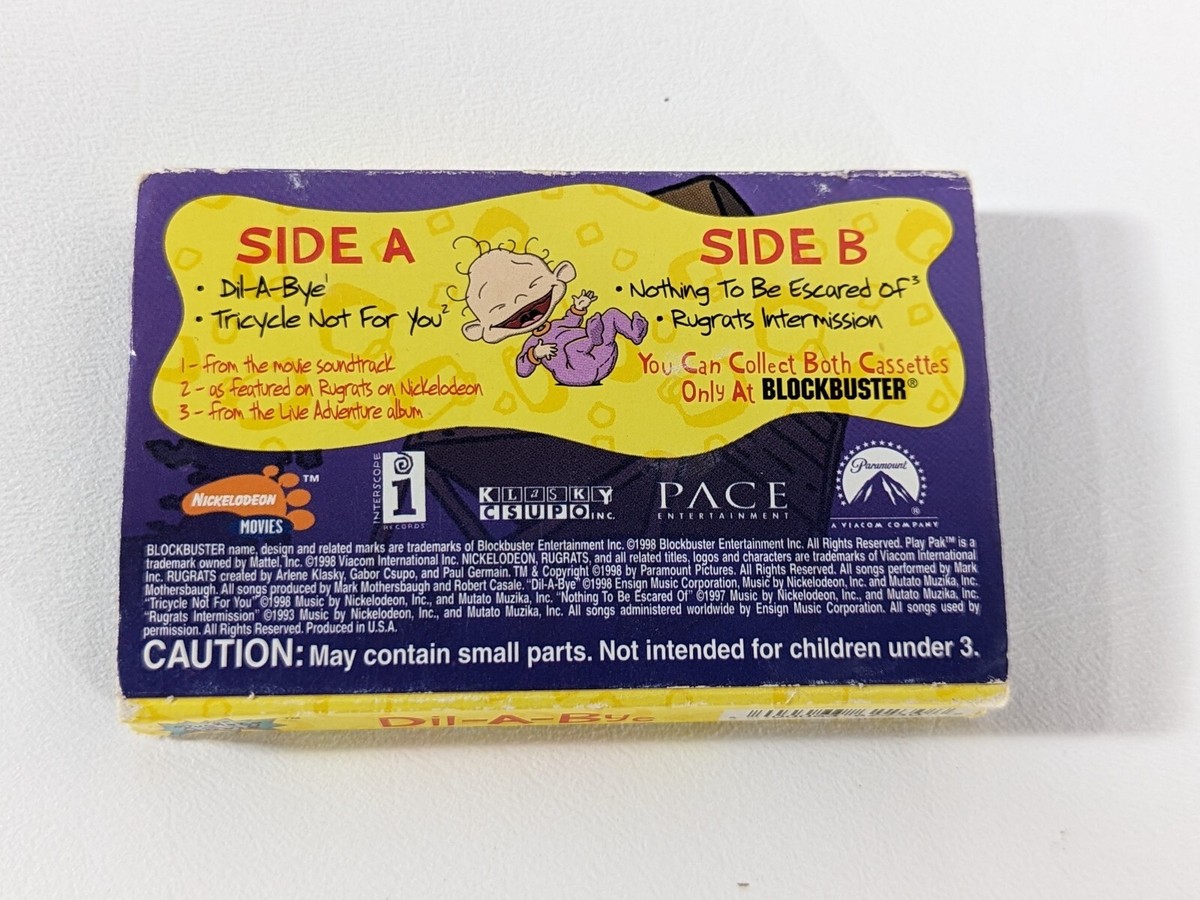 The Rugrats Movie Dil-A-Bye Cassette Tape Blockbuster Play Pak Vol
