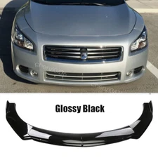 For 09-15 Nissan Maxima Glossy Black Front Bumper Lip Spoiler Splitter Body Kit