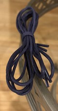 Unisex Navy Blue Color Waxed Round Cord String Dress Shoe Laces New 46  