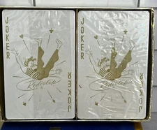 Vintage Redislip Playing Cards 2 Sealed Decks In Case Circa 1950’s