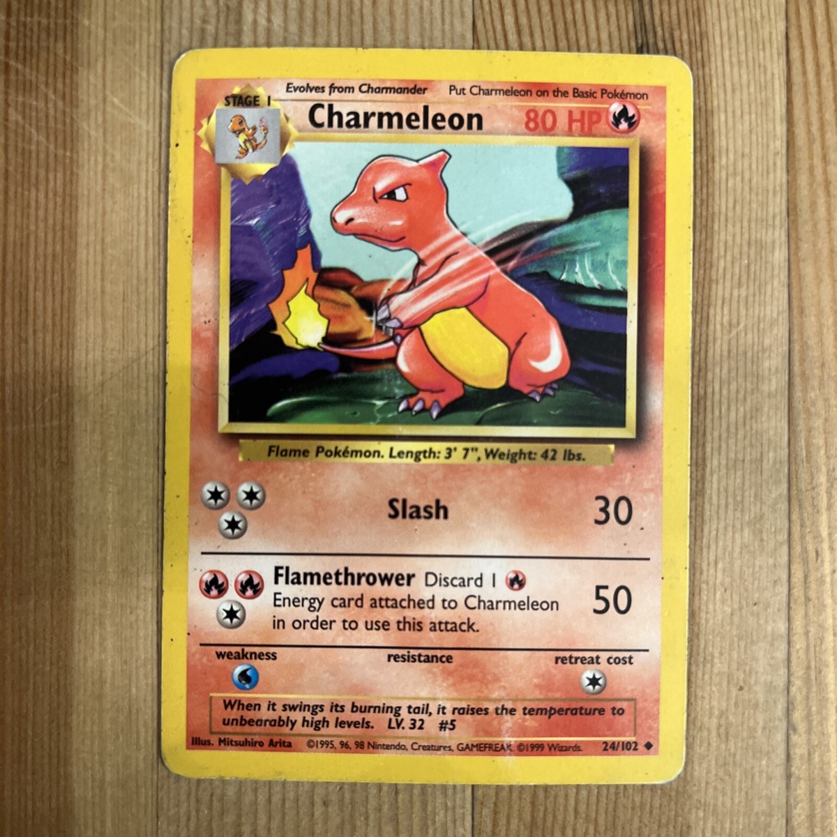 1999 Pokemon Base Set Charmeleon Pokemon Card 24/102 HP | eBay