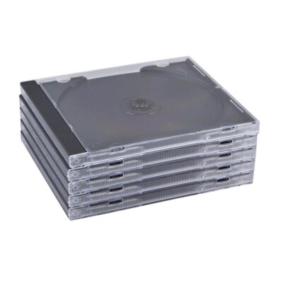 50 DVD CD Hüllen Jewelcase schwarz CD Leerhülle für 2 CD - BOX31-2