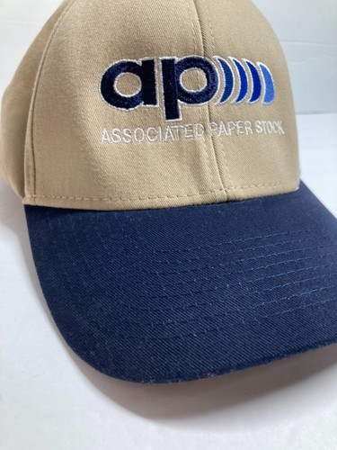 AP Associated Paper Stock Cap Mütze beige blau Erwachsene verstellbar bestickt - Bild 5 von 16