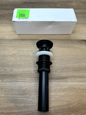 Miseno MNO-PUD-FB-O Black Pop-Up Vessel Drain With Overflow, Flat Black READ
