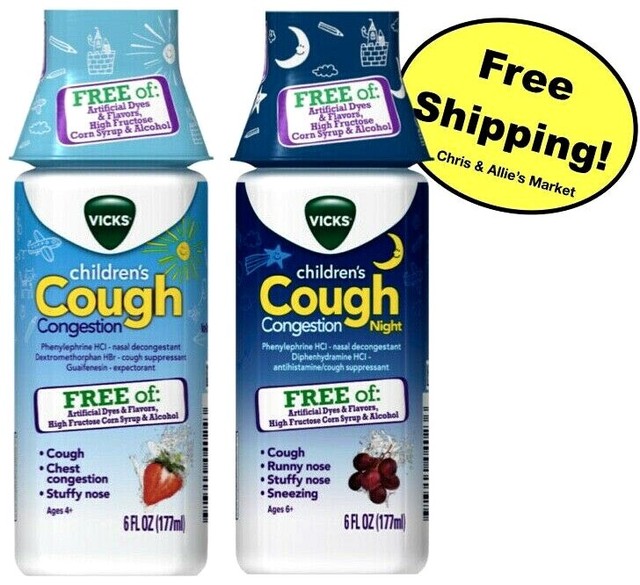 2 Pack Vicks Children's Cold MultiSymptom & Cough Congestion Day