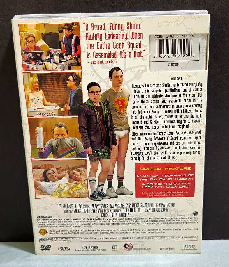 Big Bang Theory The Complete 1st Season DVD Set Season One 1 3