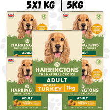 Harringtons TURKEY & VEG Dry Dog Food 5x1kg [5kg] Natural Complete Adult UK Made