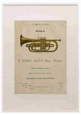 Katalog C Bruno & Sohn um 1890 Es-Dur Solo Alt A3 A4 gerahmter Druck Bild