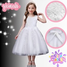 CHILD FLOWER GIRL KIDS PRINCESS Dress Bridesmaid Wedding Christening Party Gown