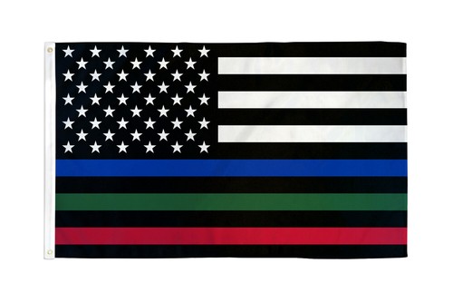 Thin Line 2x3ft Flags First Responder USA Army Police Fire EMS Thin Line Flags - Picture 4 of 20