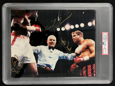 PSA Tommy Morrison/Mills Lane/Carl the Truth Williams ALL Signed 8x10 Photo SLAB