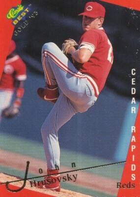 #187 CEDAR RAPIDS REDS # JOHN HRUSOVSKY CARD CLASSIC BEST GOLD '93