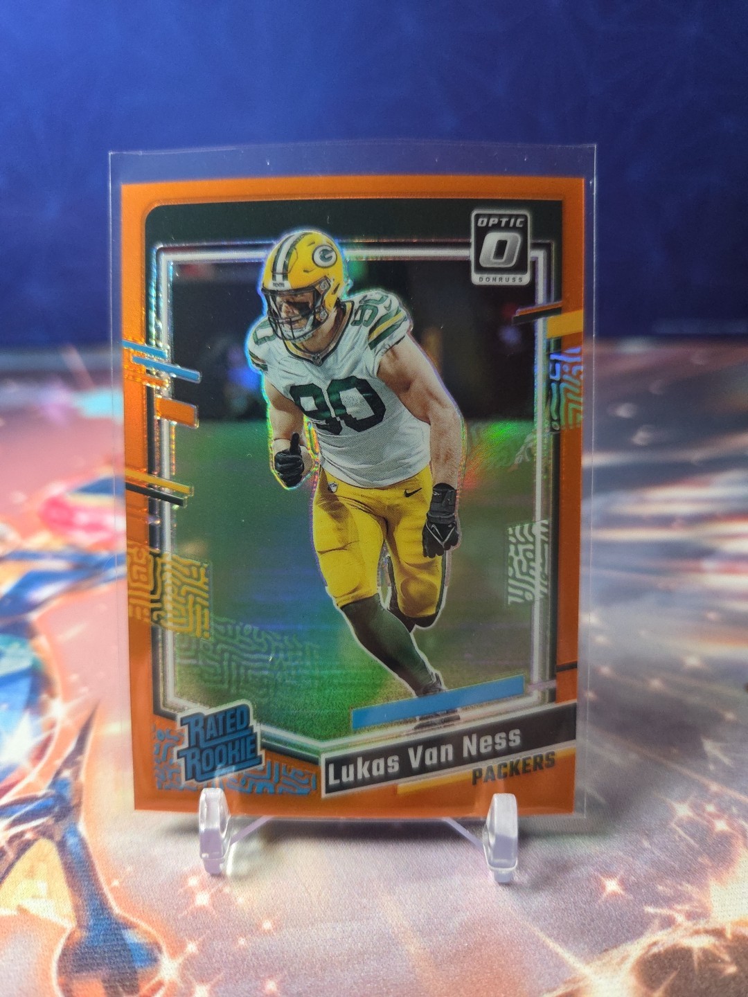 2023 Panini Donruss Optic Rated Rookie Orange Prizm /249 Lukas Van Ness #240
