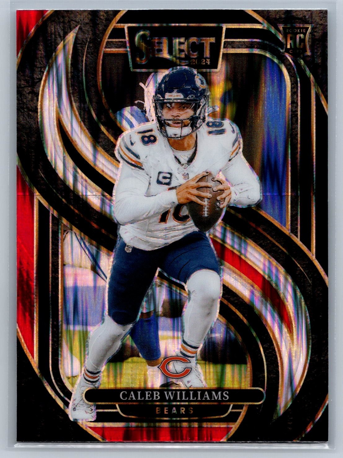 2024 Panini Select Caleb Williams Premier RC Rookie Black Red Prizm Shock #114