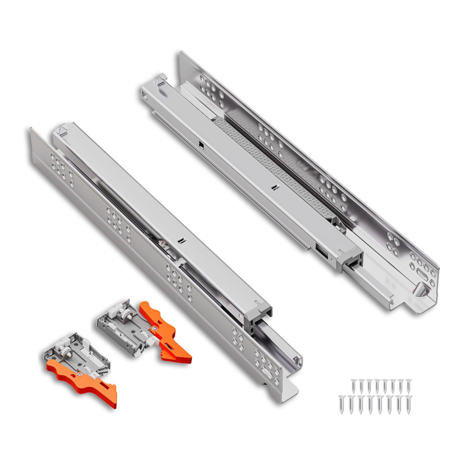 Undermount Drawer Slide Soft Close Concealed 12 15 18 21 inc