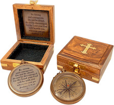 God My Lord Compass - Compass Gift Inspirational Quote Engraved, Graduation Gift