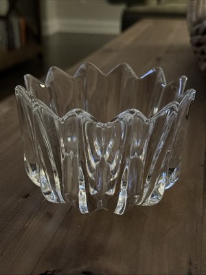 Orrefors Sweden Crystal Trinket Bowl 3 x 4.5 in. 12 Point Jan Johansson Design