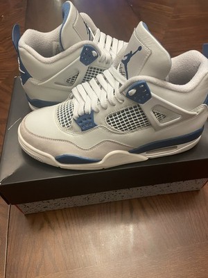 Nike Air Jordan 4 Retro Off White Military Blue Size 8