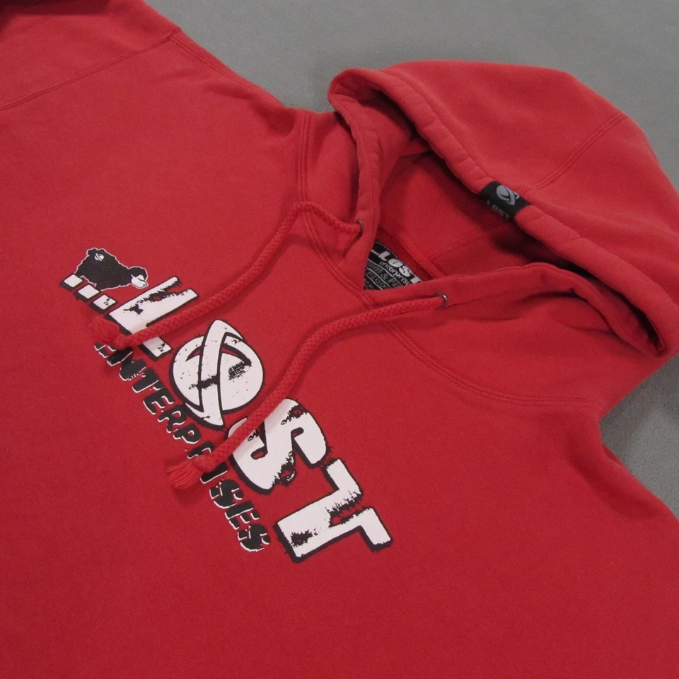 De colección Suéter Perdido Sudadera con Capucha Para Hombres Talla Grande Rojo Pullover Surf Monopatín Thrasher Foto 2 de 4