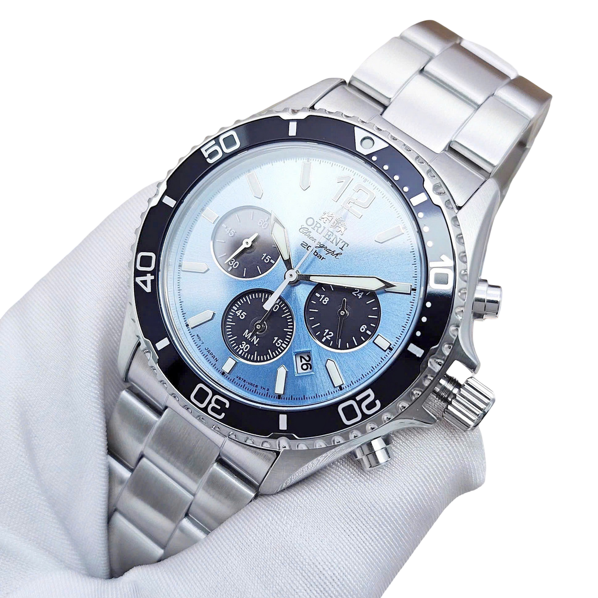 Orient Sport Mako Solar Powered Sapphire Blue Dial Men's Watch RN
