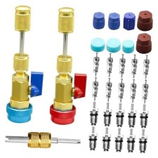 31Pcs R134A Valve Core Quick Remover Installer Tool Set, AC High Low Pressure
