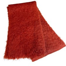 Vintage Heather Brae Scottish Mohair Wool Scarf Rust