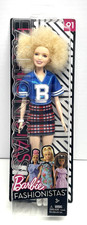 Barbie Fashionistas Doll~ Varsity Plaiditude Albino Doll 91 Blonde Afro FJF51