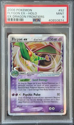 Pokemon Flygon ex Delta Species 92/101 - PSA 9 MINT - Dragon Frontiers Holo RARE