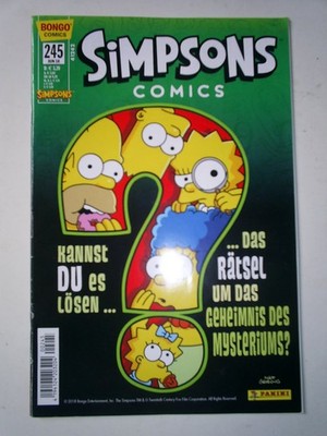 SIMPSONS COMIC HEFT Nr. 245 BONGO PANINI RAR