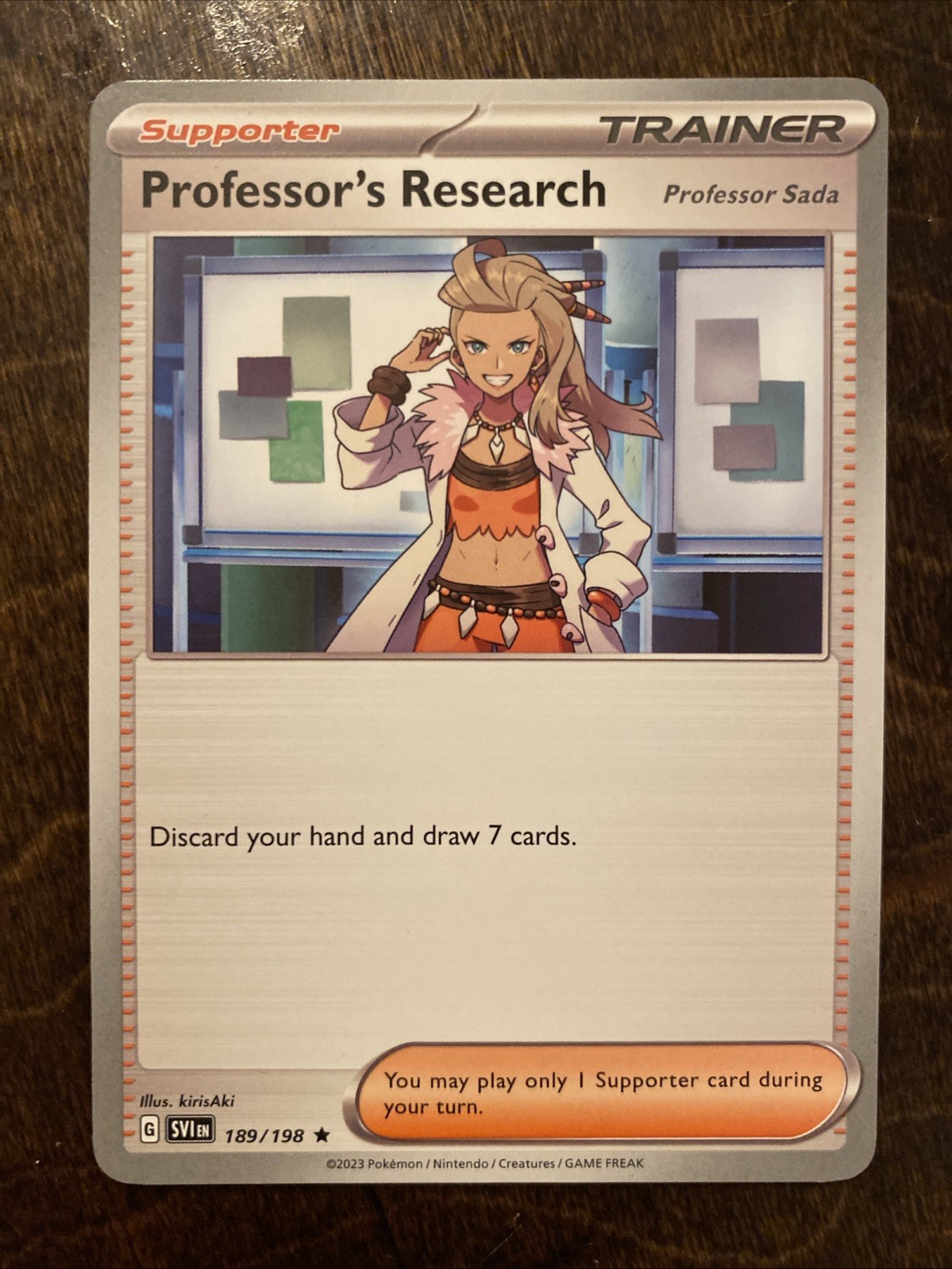 Professor's Research: Professor Sada 189/198 SVI: Scarlet & Violet Regular NM