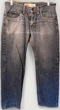 Vintage 90s Levi's Jeans 505 Youth Husky 10H Blue Denim Straight Leg 30x26