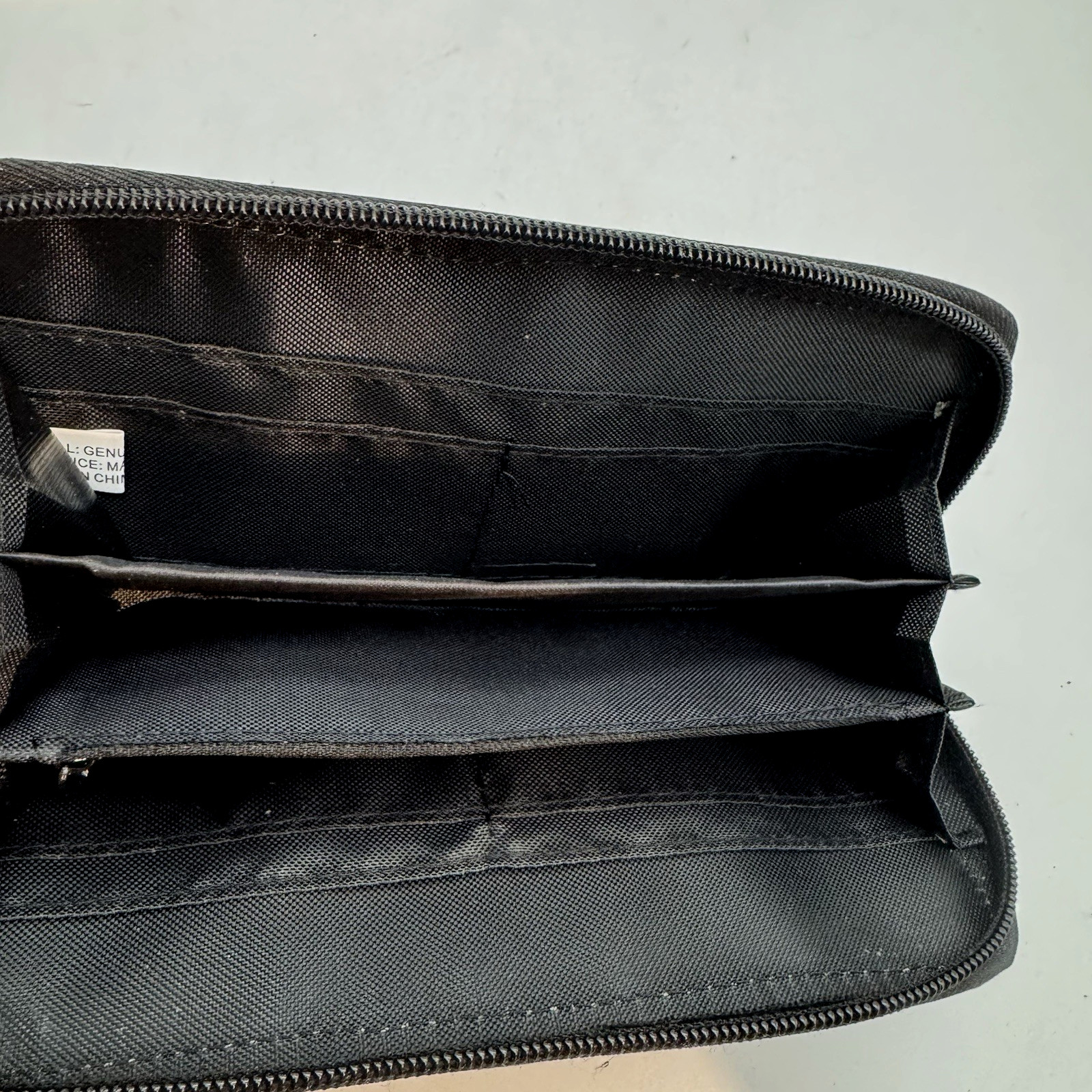 Black Patchwork Soft Leather Zip Around Wallet Cr… - image 5