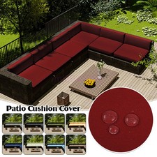 Waterproof Outdoor Patio Cushion Cover Garden Sofa Seat Cover Zipper Slipcover