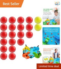 Complete Your Hungry Hungry Hippos with 21 Replacement Marbles - Fun for Ages 4 